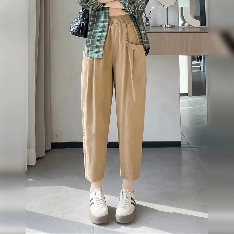 Wbwq Casual Pants Women's Khaki-4
