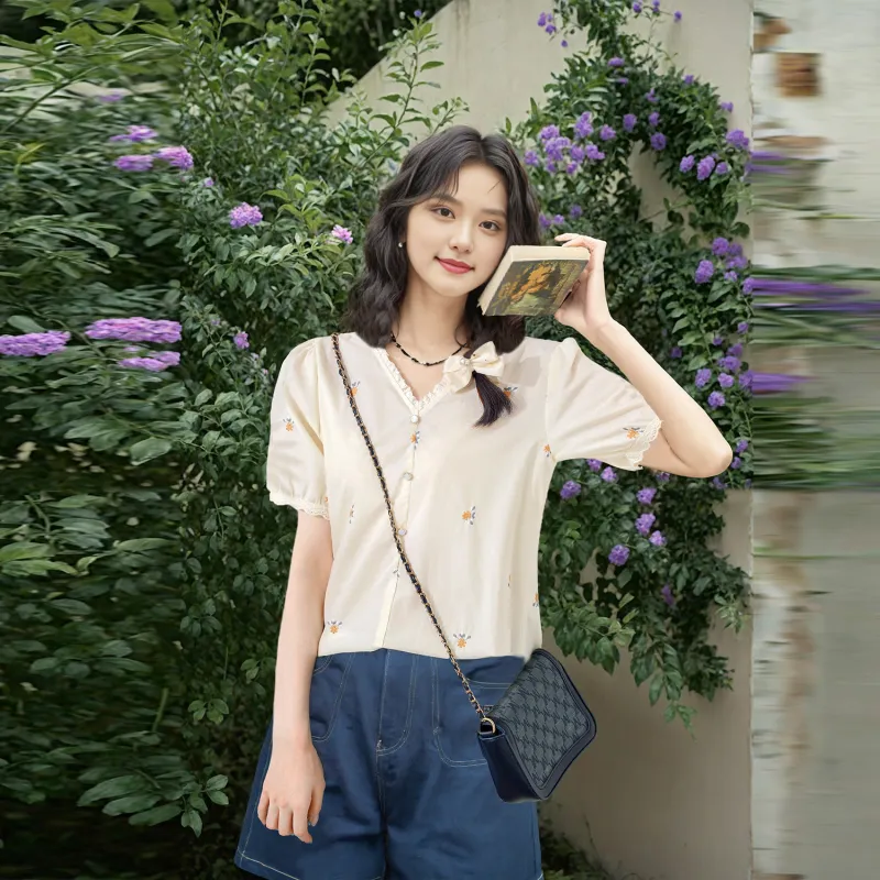 Wbwq Chiffon Shirt Women's Multiple Colors-15
