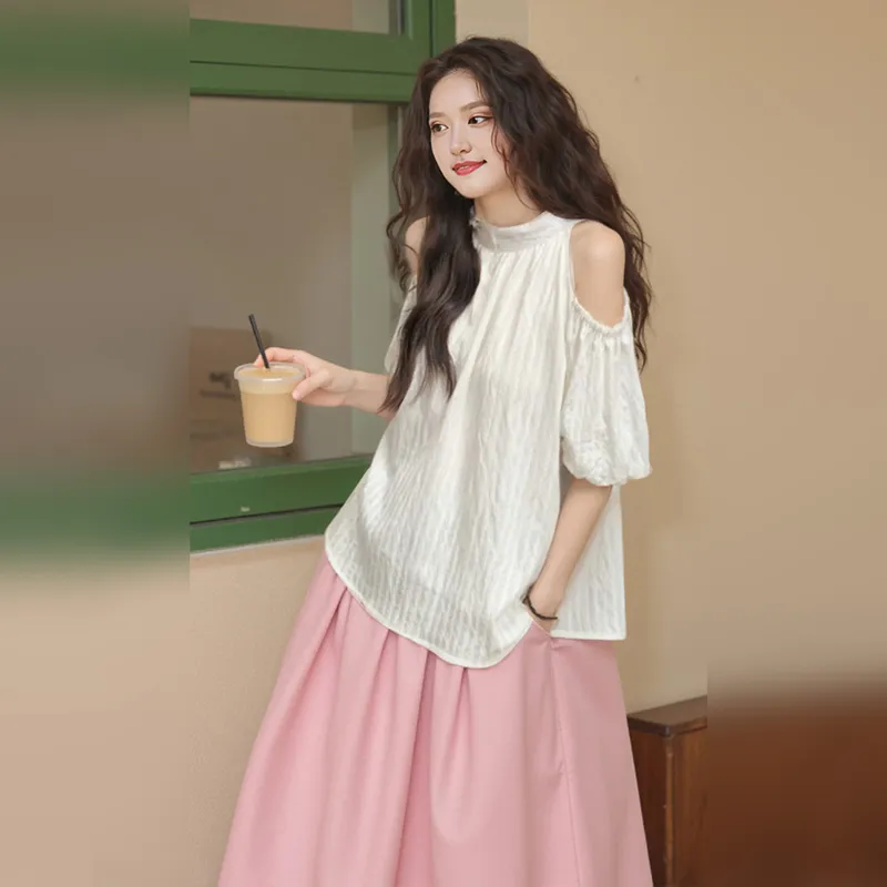Wbwq Chiffon Shirts Women's White-1