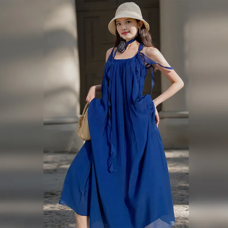 Wbwq Slip Dress Women's Klein Blue-2