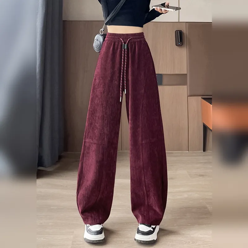 Wbwq Casual Pants Women's Angora Red-5