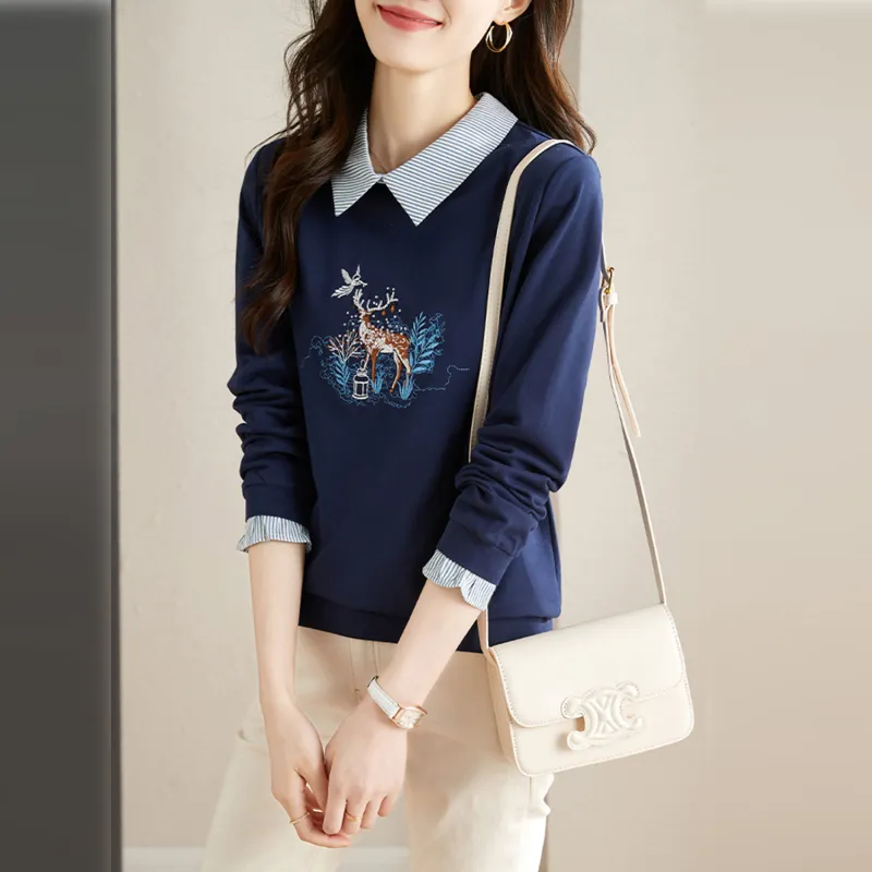 Wbwq Sweatshirt Women's Navy Blue-5