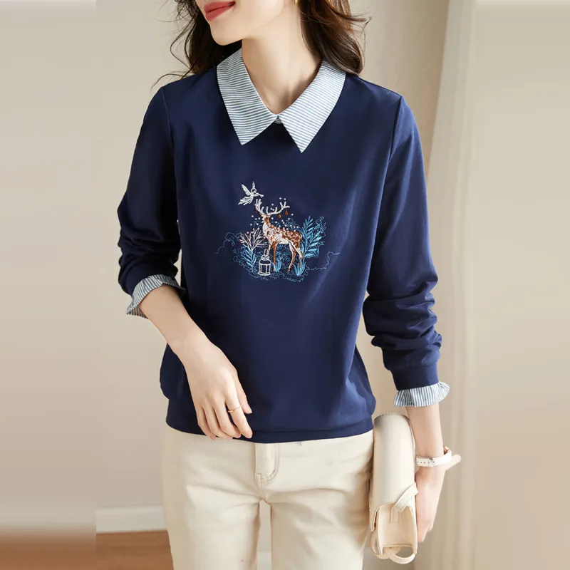 Wbwq Sweatshirt Women's Navy Blue-6