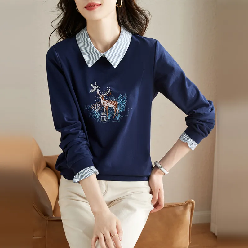 Wbwq Sweatshirt Women's Navy Blue-3