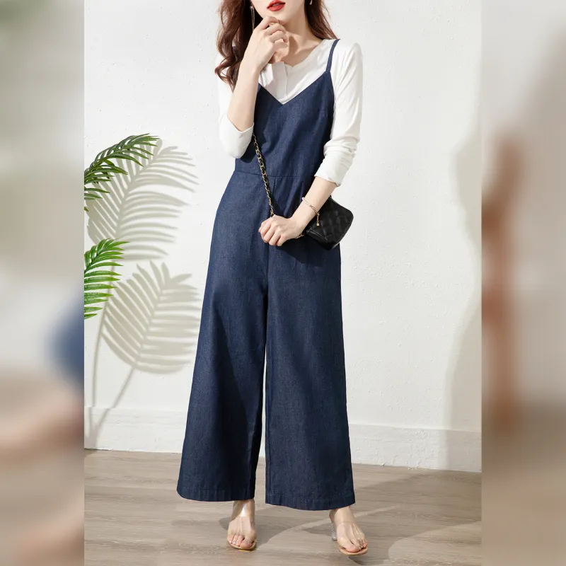 Wbwq Jumpsuit Women's Denim Blue-5