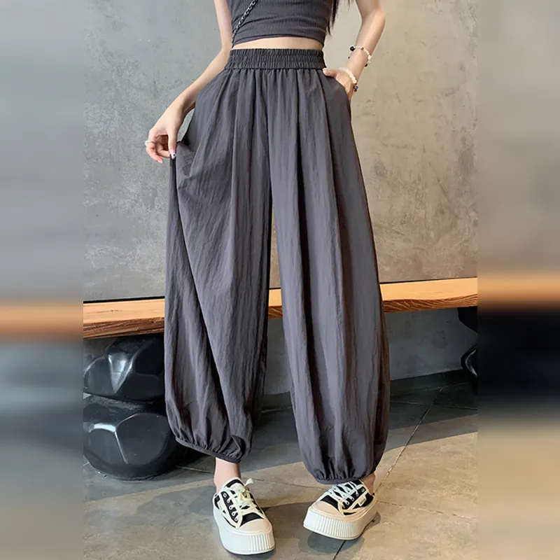 Wbwq Casual Pants Women's Gray-1