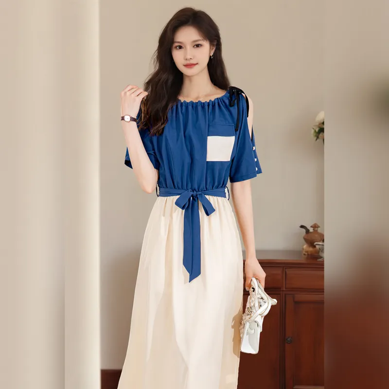 Wbwq Short Sleeved Dress Women's Multiple Colors-2