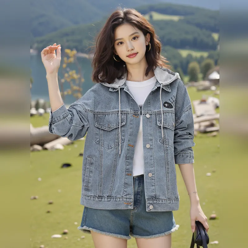 Wbwq Denim Jackets Women's Blue-5