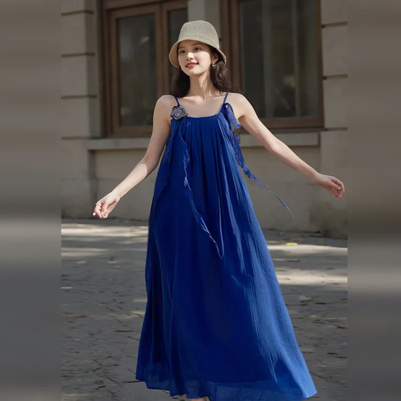 Wbwq Slip Dress Women's Klein Blue-3