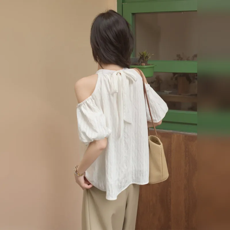 Wbwq Chiffon Shirts Women's White-5