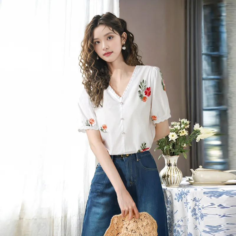 Wbwq Chiffon Shirt Women's Multiple Colors-6