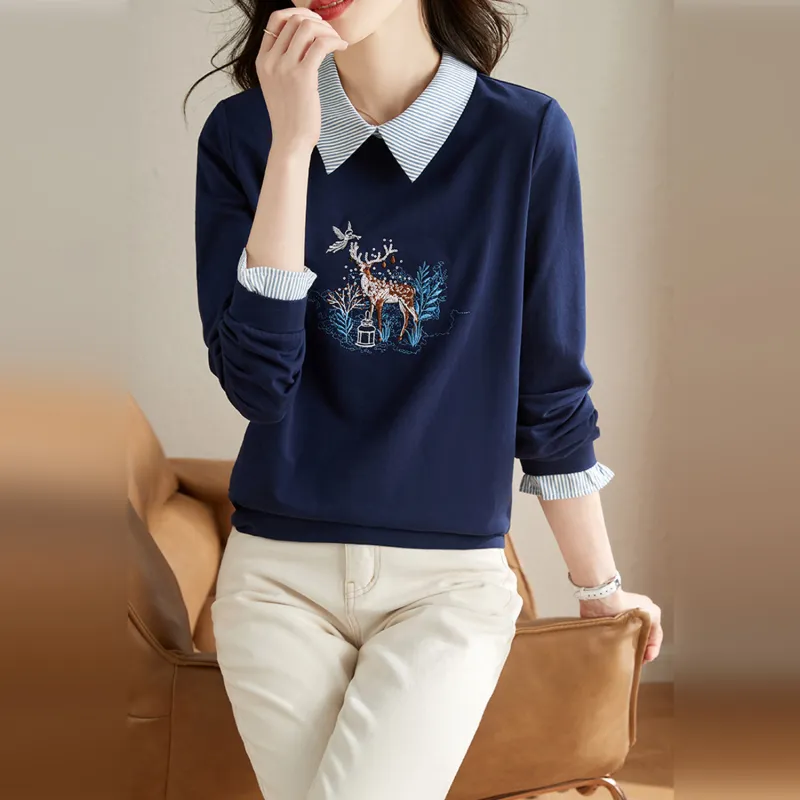 Wbwq Sweatshirt Women's Navy Blue-2
