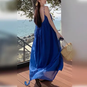 Wbwq Slip Dress Women's Klein Blue
