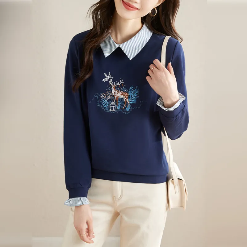 Wbwq Sweatshirt Women's Navy Blue-7