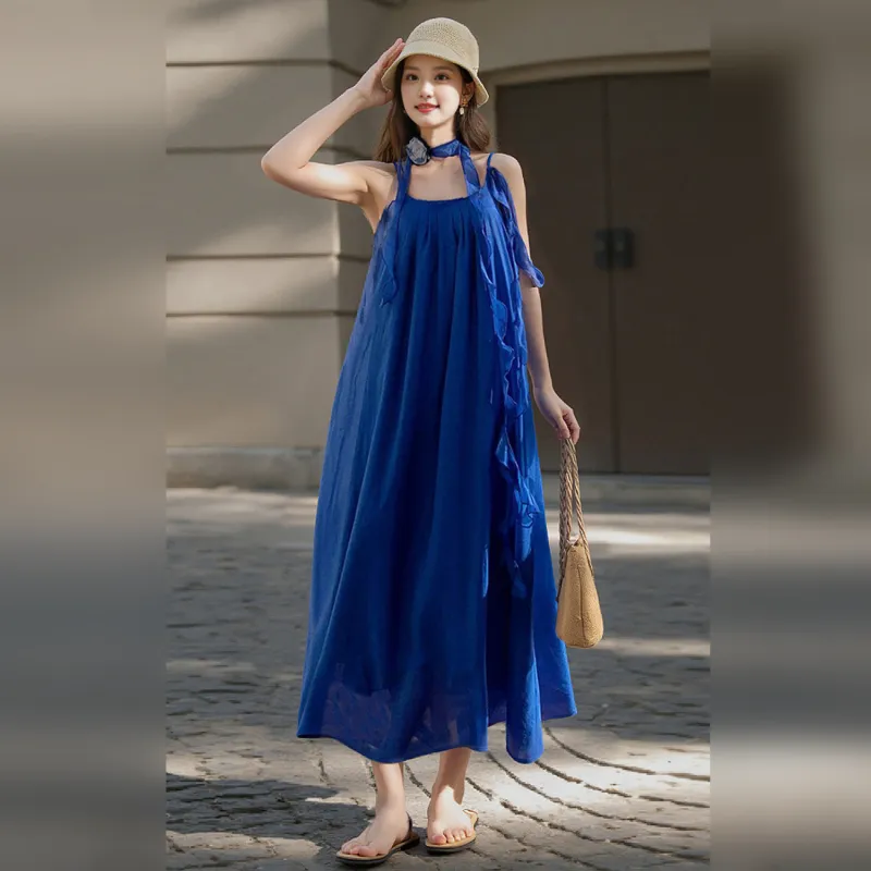 Wbwq Slip Dress Women's Klein Blue-1