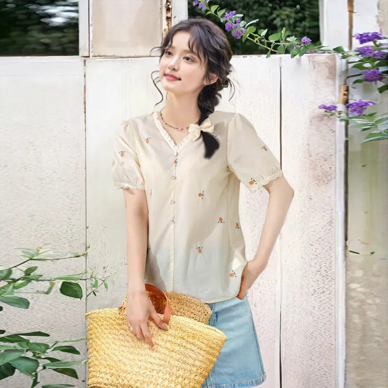 Wbwq Chiffon Shirt Women's Multiple Colors-14