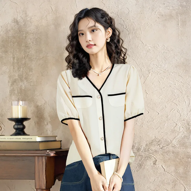 Wbwq Chiffon Shirts Women's Multiple Colors-18