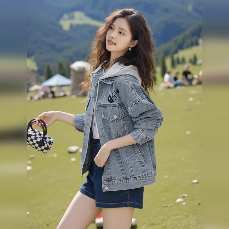 Wbwq Denim Jackets Women's Blue-3
