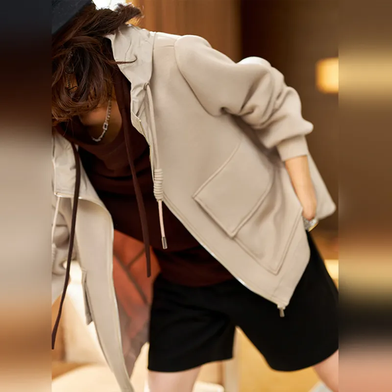 Wbwq Jackets & Coats Women's Beige Apricot-1