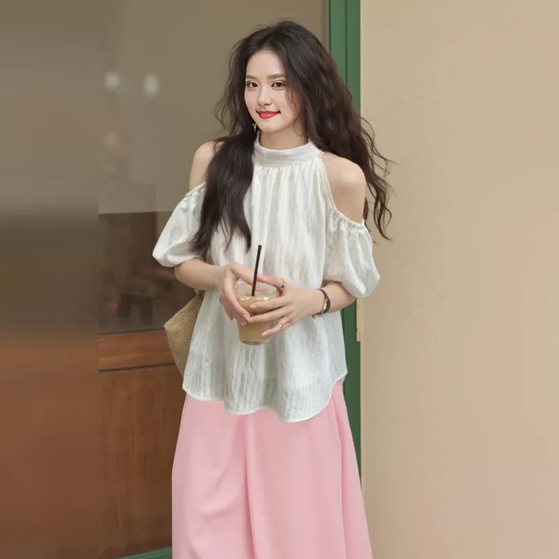 Wbwq Chiffon Shirts Women's White-2