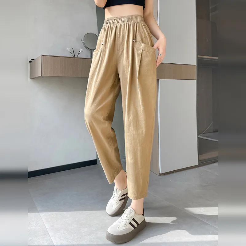 Wbwq Casual Pants Women's Khaki-1