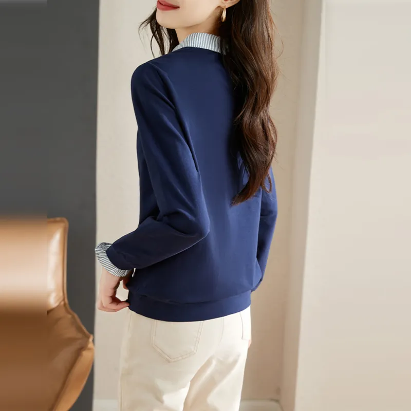 Wbwq Sweatshirt Women's Navy Blue-4