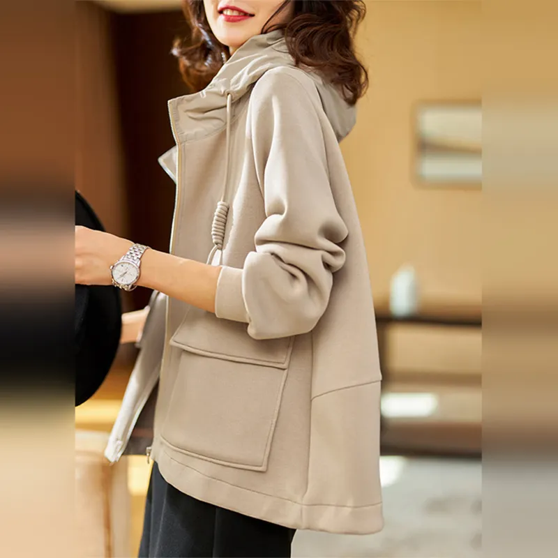 Wbwq Jackets & Coats Women's Beige Apricot-5
