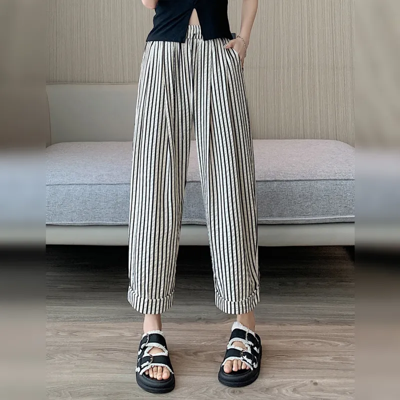 Wbwq Casual Pants Women's Stripes-2