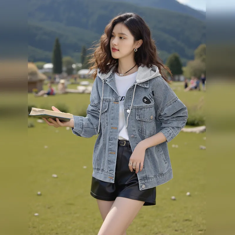 Wbwq Denim Jackets Women's Blue-2
