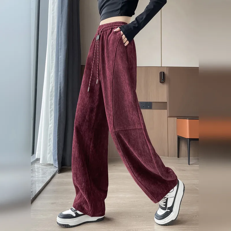 Wbwq Casual Pants Women's Angora Red-3