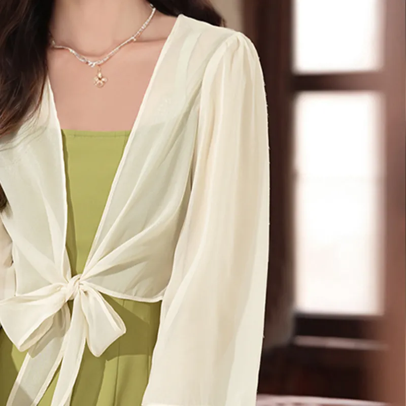 Wbwq Chiffon Shirt Women's Apricot-1