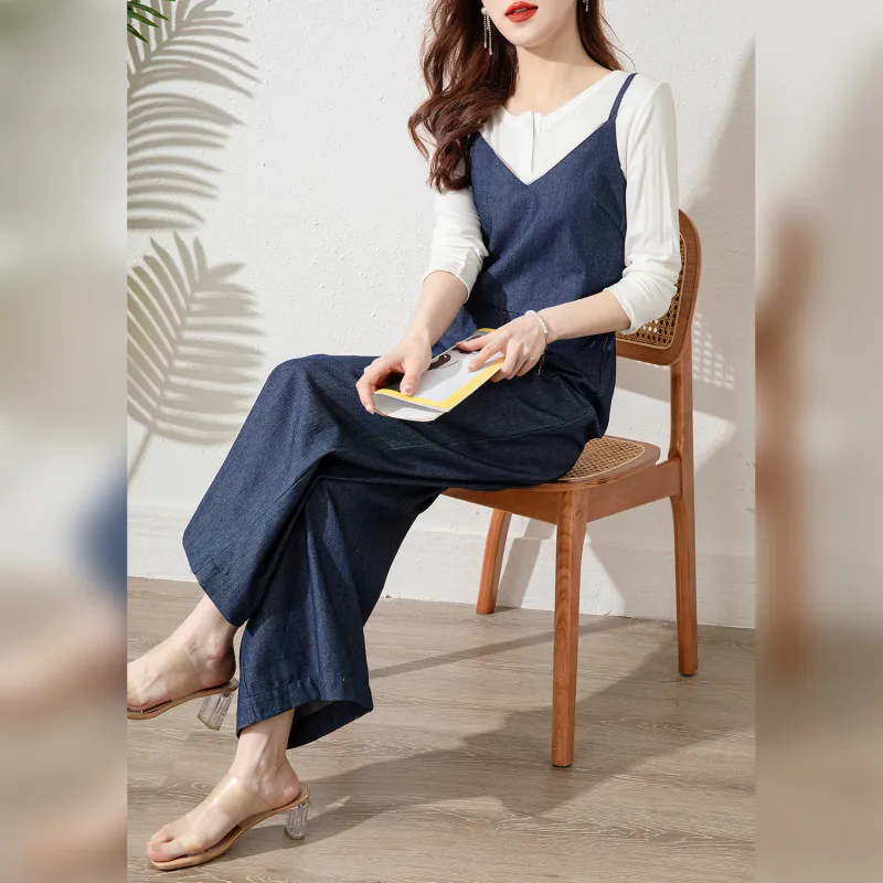 Wbwq Jumpsuit Women's Denim Blue-6