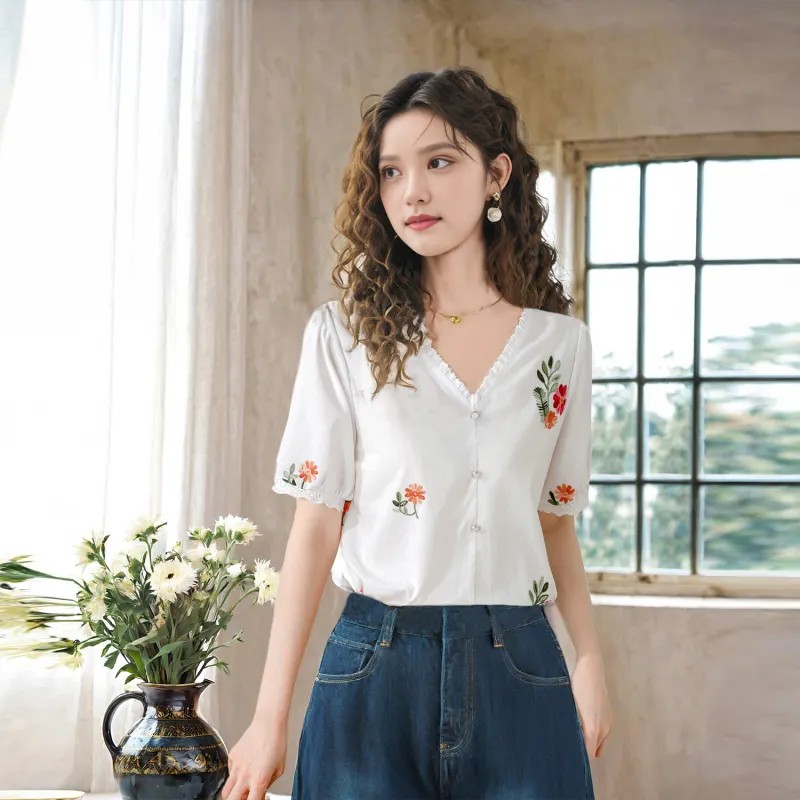 Wbwq Chiffon Shirt Women's Multiple Colors-3