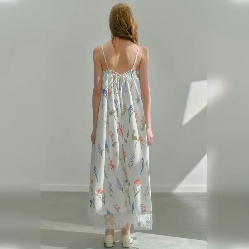 Wbwq Slip Dress Women's White Base Print-4