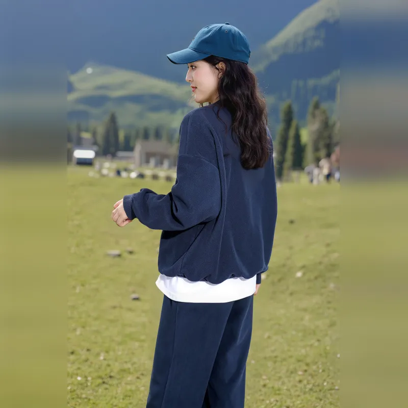Wbwq Sweatshirt Set Women's Navy Blue-2