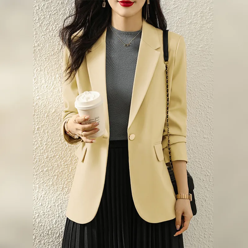 Wbwq Business Suit Women's Yellow-2