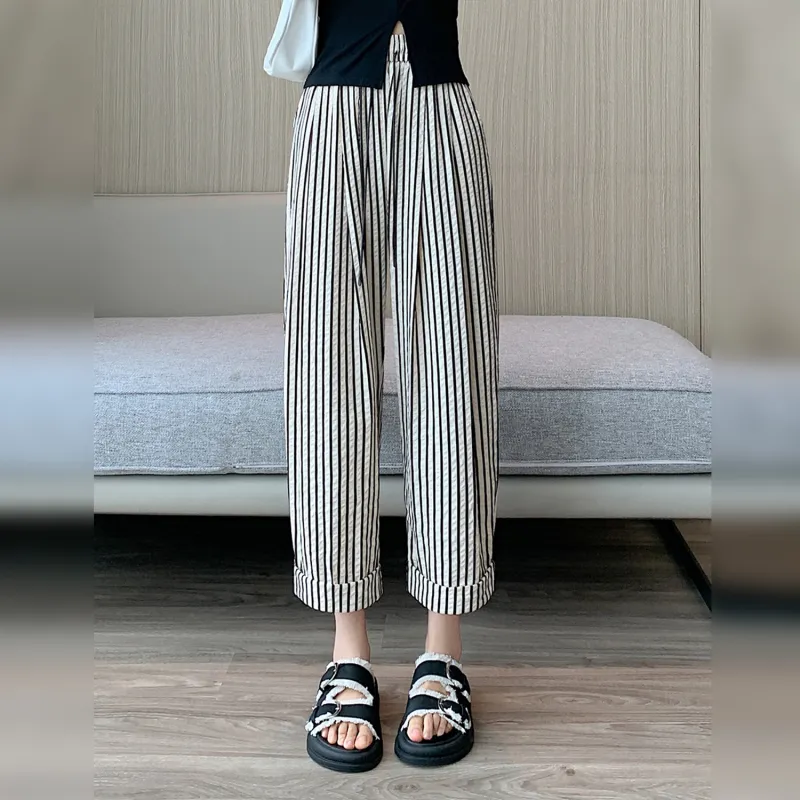 Wbwq Casual Pants Women's Stripes-4