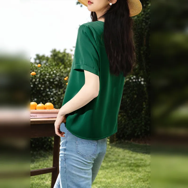 Wbwq Chiffon Shirt Women's Multiple Colors-3