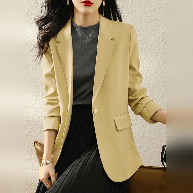 Wbwq Business Suit Women's Yellow-4