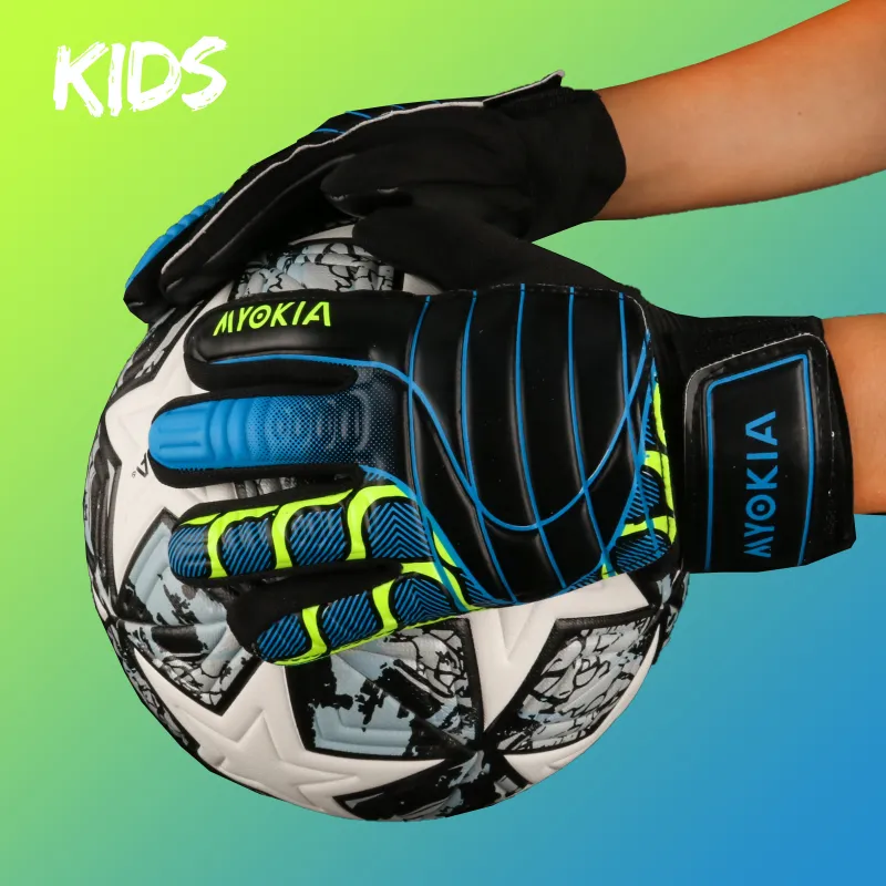 MYOKIA Goalkeeper Gloves Unisex Black/Blue/Yellow-7