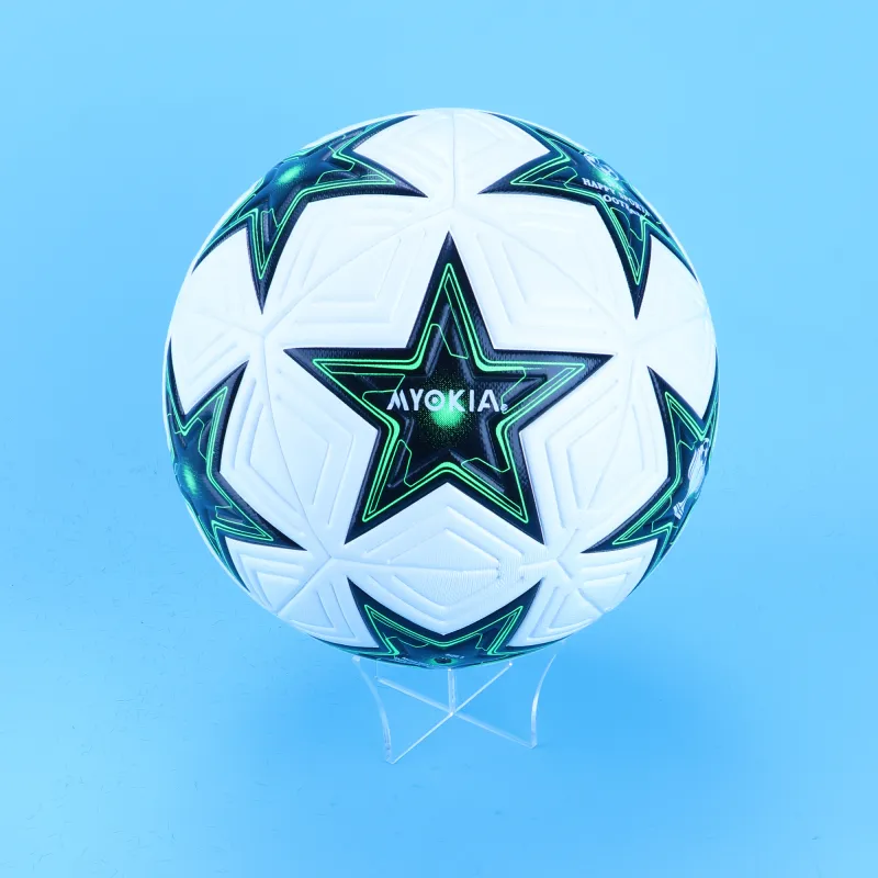 MYOKIA Size 5 Ball Soccer PU Unisex White Green-2