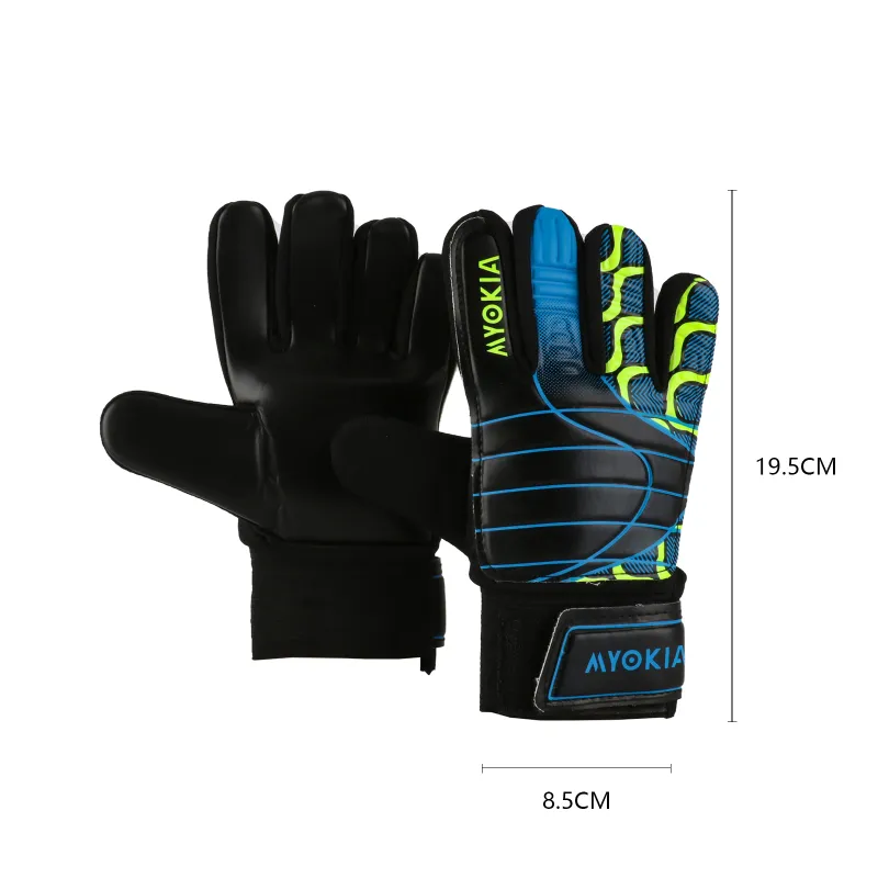 MYOKIA Goalkeeper Gloves Unisex Black/Blue/Yellow-6