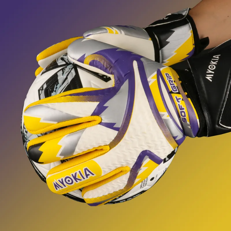 MYOKIA Goalkeeper Gloves Unisex White/Yellow/Blue-7