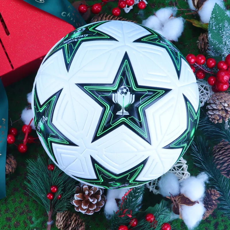 MYOKIA Size 5 Ball Soccer PU Unisex White Green-5