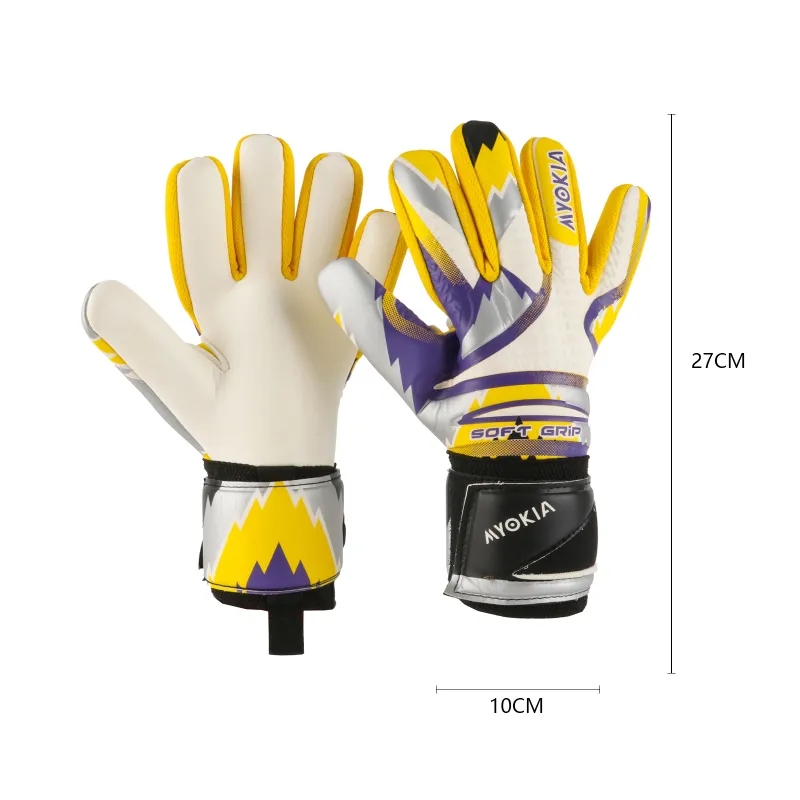 MYOKIA Goalkeeper Gloves Unisex White/Yellow/Blue-6