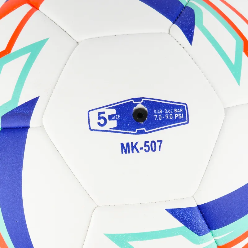 MYOKIA Size 5 Soccer PU Hand Stitched Soccer Ball Unisex White-6
