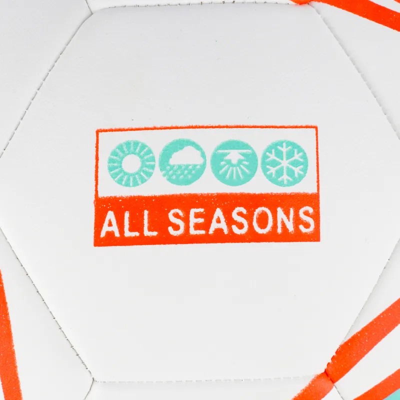MYOKIA Size 5 Soccer PU Hand Stitched Soccer Ball Unisex White-5