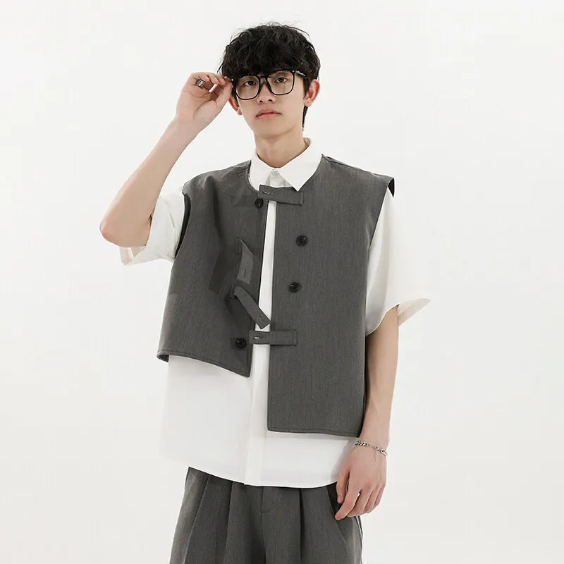 WELTER EXPERIMENT Fashion Minimalist Style Vest Unisex-33