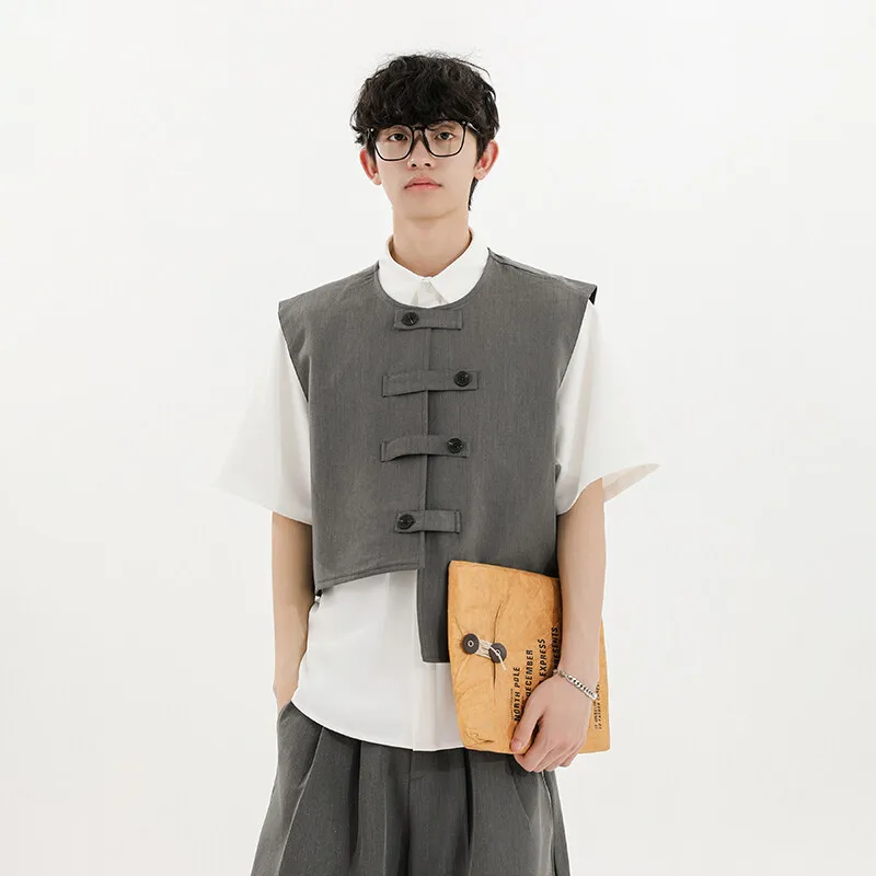 WELTER EXPERIMENT Fashion Minimalist Style Vest Unisex-32