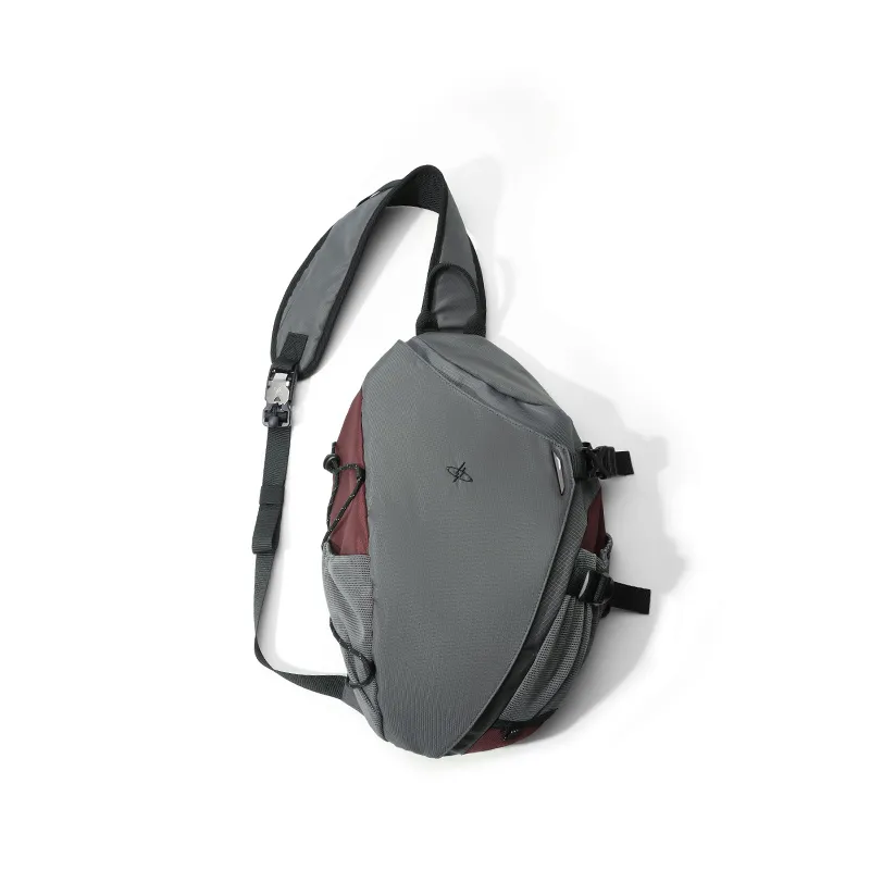 GYXX Nylon Sling Bag, Crossbody Bag Unisex Chasing Shadows Black/Night Ash Gray/Firefly Green-5